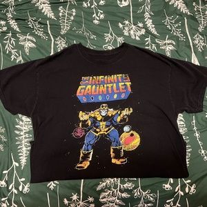 Unisex Marvel Vintage Look XL Black Avengers Infinity Gauntlet T-Shirt